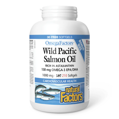 Natural Factors Wild Pacific Salmon Oil 1000mg-Natural Factors-Nature‘s Essence