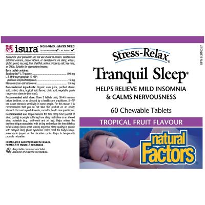 Natural Factors Tranquil Sleep Chewable-Natural Factors-Nature‘s Essence