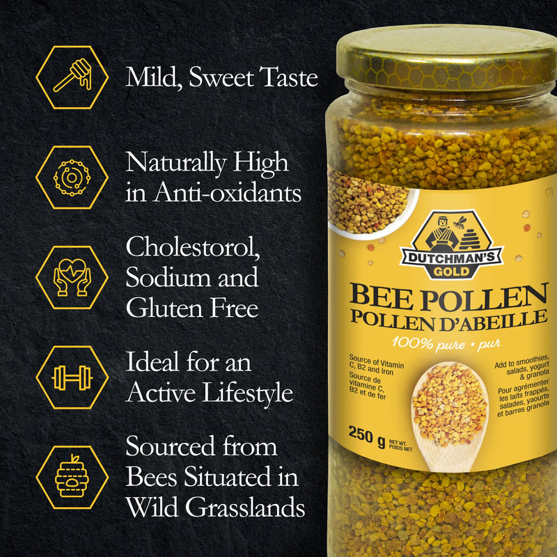 Nehelith Dutchman's Gold Bee Pollen Granules Glass Jar – Nature's Essence