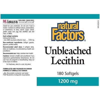 Natural Factors Lecithin 1200mg-Natural Factors-Nature‘s Essence