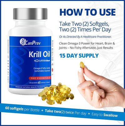 CanPrev Krill Oil 500mg Superba Boost