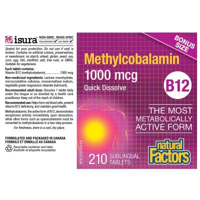 Vitamin B12 - Methylcobalamin 1000mcg