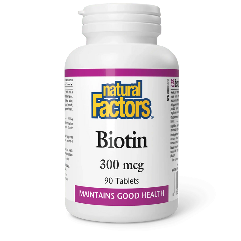 Natural Factors Biotin 300mcg-Natural Factors-Nature‘s Essence