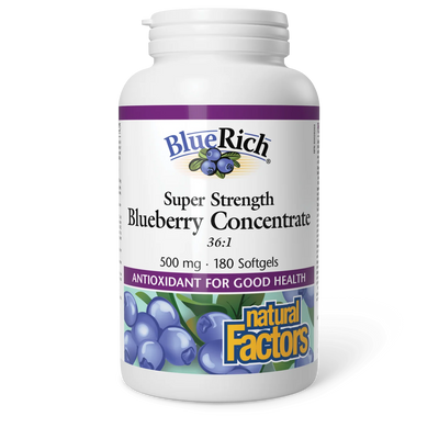 Natural Factors Blueberry Concentrate Super Strength-Natural Factors-Nature‘s Essence