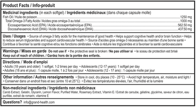 Grand Health 格兰适 高纯化鱼油 1000毫克 Omega-3