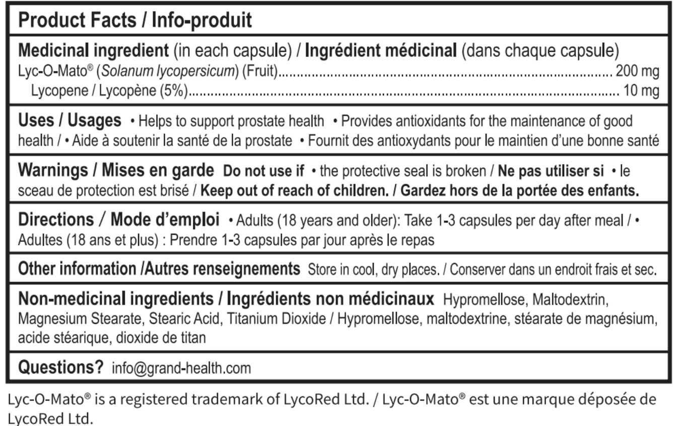 Nehelith Grandhealth Lycopene Gold – Nature's Essence