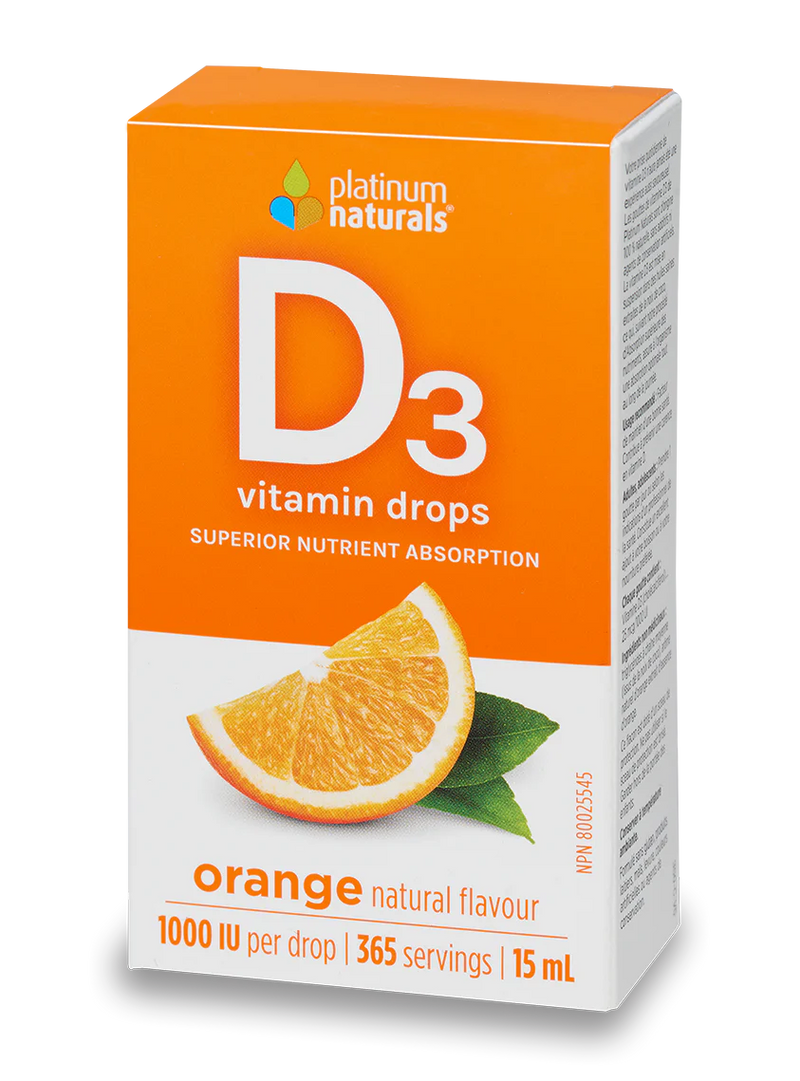 Vitamin D3 Drops 1000 IU - Orange-Platinum Naturals-Nature‘s Essence