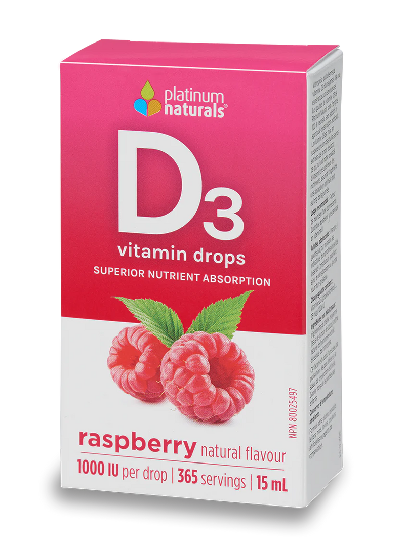 Vitamin D3 Drops 1000 IU - Raspberry