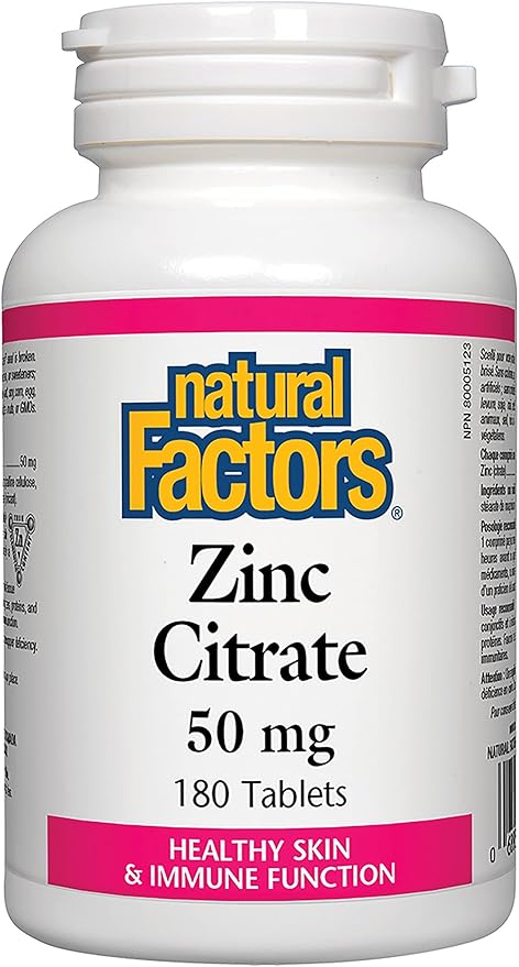 Natural Factors Zinc Citrate 50mg