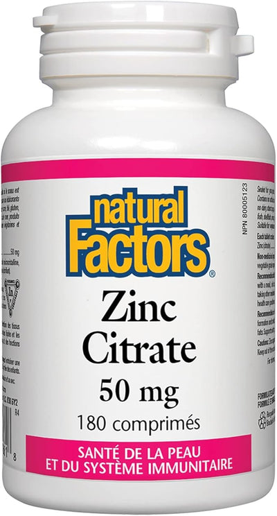 Natural Factors Zinc Citrate 50mg