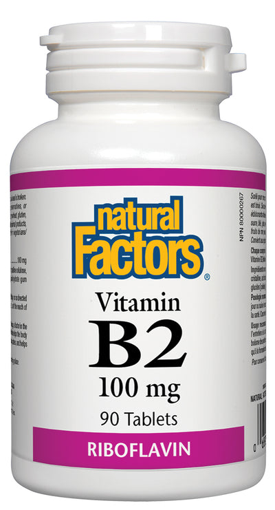 Natural Factors Vitamin B2 100mg-Natural Factors-Nature‘s Essence