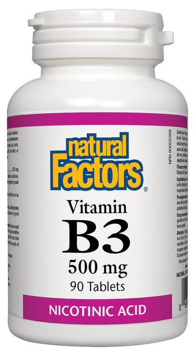 Natural Factors Vitamin B3 500mg-Natural Factors-Nature‘s Essence